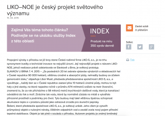 LIKO–NOE is a Czech project of worldwide significance